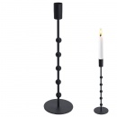 Świecznik stojak podstawka na świecę świeczkę czarny matowy loft 30 cm