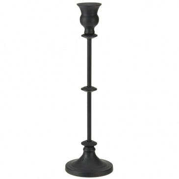 Świecznik stojak podstawka na świecę świeczkę czarny matowy loft 33 cm