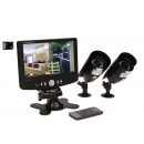 System do monitoringu 2-kanałowy, przewodowy CCTV, monitor LCD 7"