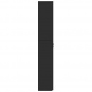 Szafa biurowa, wysoki połysk czarna, 60x32x190cm, płyta wiórowa