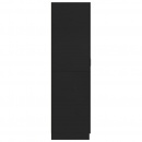 Szafa, czarna, 80x52x180 cm, płyta wiórowa