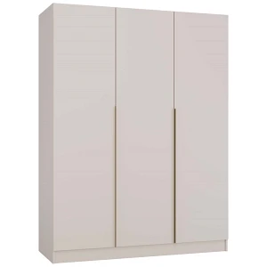 SZAFA SENSO 3D 150 CM 3 DRZWI ZŁOTE UCHWYTY DO SALONU SYPIALNI KASZMIR BEŻ