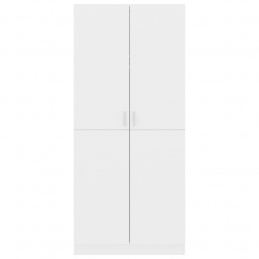 Szafa, wysoki połysk, biała, 80x52x180 cm, płyta wiórowa