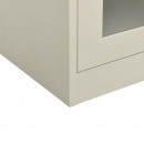 Szafka biurowa z doniczką, jasnoszara, 90x40x113 cm, stalowa