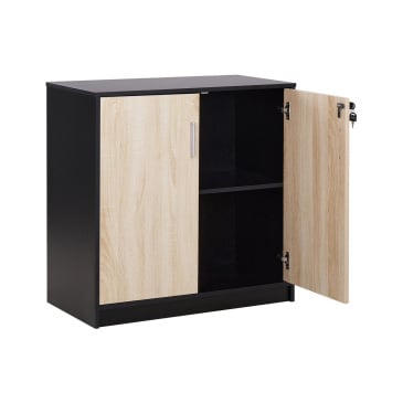 Szafka biurowa zehna brązowy/ czarny