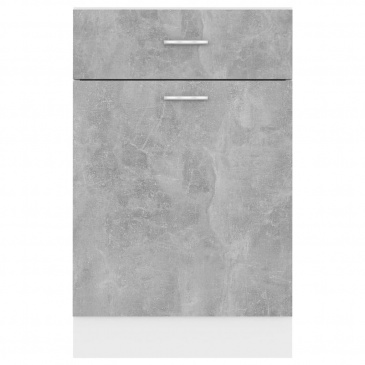Szafka kuchenna, szarość betonu, 50x46x81,5 cm, płyta wiórowa