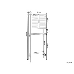 Szafka łazienkowa OKARCHE Drewno bambusowe 63 cm Czarny