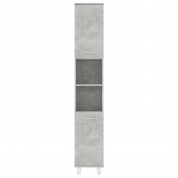 Szafka łazienkowa, szarość betonu, 30x30x179 cm, płyta wiórowa