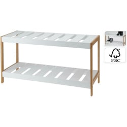 Szafka na buty giselda bambusowa biała