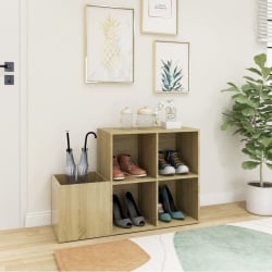 Szafka na buty, kolor dąb sonoma, 105x35,5x70 cm, płyta wiórowa