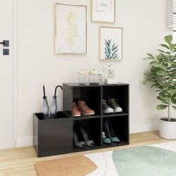 Szafka na buty, szara 105x35,5x70 cm, płyta wiórowa
