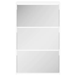 Szafka na buty z 3 półkami i lustrem, kolor biały 63x17x102,5 cm