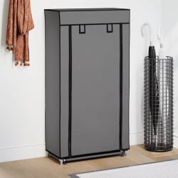 Szafka na buty z osłoną, szara, 58x28x106 cm, tkanina