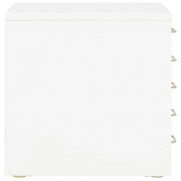 Szafka na dokumenty z 5 szufladami, metal, 28x35x35 cm, biała