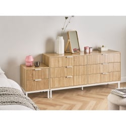 Szafka nocna 2 szuflady ROYALLA Jasnobrązowy