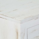 Szafka nocna, biała, 40x30x50 cm, lite drewno mango