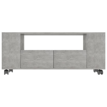 Szafka pod TV, betonowa szarość, 120x35x43 cm, płyta wiórowa