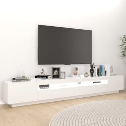 Szafka pod tv z oświetleniem led, biała, 260x35x40 cm