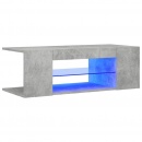 Szafka pod tv z oświetleniem led, szarość betonu, 90x39x30 cm