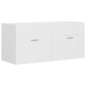 Szafka pod umywalkę, biała, 100x38,5x46 cm, płyta wiórowa