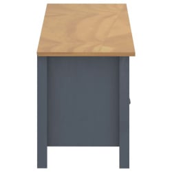 Szafka TV Hill Range, szara, 110x40x47 cm, lite drewno sosnowe