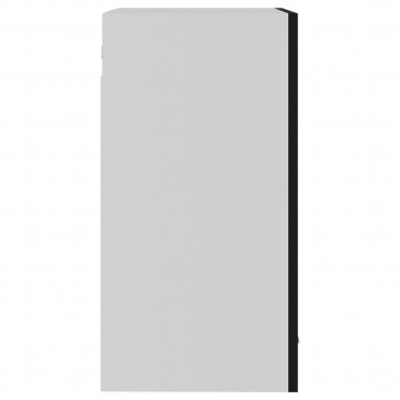 Szafka wisząca z szybą, czarna, 40x31x60 cm, płyta wiórowa