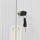 Szafka z drzwiami przesuwnymi i donicą, szara, 90x40x113 cm