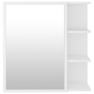Szafka z lustrem, biała, 62,5 x 20,5 x 64 cm, płyta wiórowa