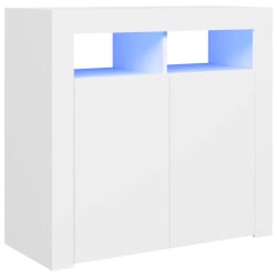 Szafka z oświetleniem led, biała, 80 x 35 x 75 cm