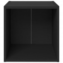 Szafki pod telewizor, 4 szt., czarne, 37x35x37 cm, płyta