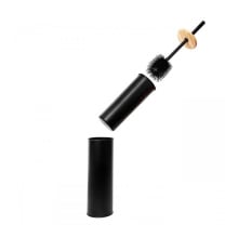 Szczotka do WC bambusowa zamknięta z silikonową główką i pojemnikiem czarna - Yoka