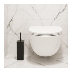 Szczotka do WC silikonowa czarna metalowa - higieniczna i trwała - Yoka