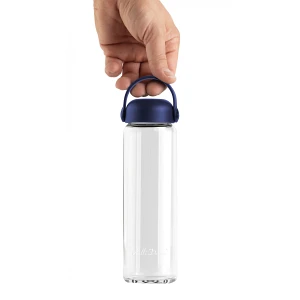 Szklana butelka na wodę fuori 540 ml granatowa 30244