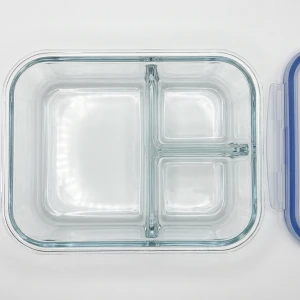 Szklana śniadaniówka z przegródkami 1040 ml – pojemnik na obiad do pracy, lunchbox, House Clue
