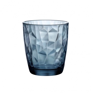 Niebieska szklanka 390 ml do wody DIAMOND