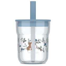 Szklanka dziecięca ze słomką mio 250ml forest friends 108023065408