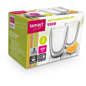 Szklanki termiczne 2szt. 370ml Lamart Vaso przezroczyste