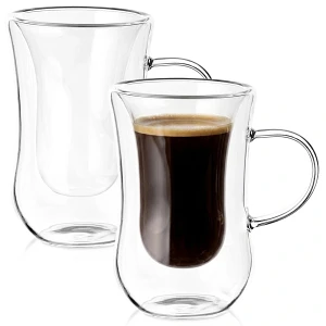 Szklanki termiczne z podwójną ścianką do kawy espresso 60 ml 2 szt.