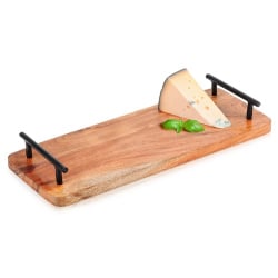 Taca do serwowania drewniana z uchwytami 40x15,5 cm