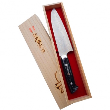 Takeshi Saji Blue Steel Nóż Santoku ręcznie kuty 18 cm