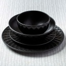 Talerz ceramiczny, SOHO CLASSIC, czarny deserowy płytki 20 cm