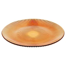 Talerz deserowy szklany bursztynowy 21 cm Talerz deserowy szklany bursztynowy 21 cm