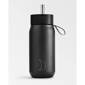 Termiczny kubek 2w1 ze słomką | 750ml | czarny