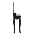 Toaletka ze stołkiem, czarna, 50x59x136 cm, drewno paulowni