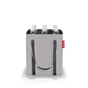 Torba bottlebag, herringbone grey
