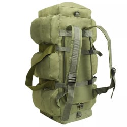 Torba wojskowa 3w1, worek w stylu militarnym, 90 L, oliwkowa