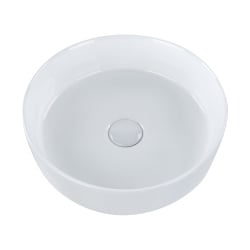 Umywalka nablatowa CALIG ⌀ 36 cm Ceramika Biały
