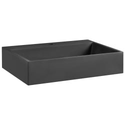Umywalka podwieszana QUENKO 50 x 38 cm Tworzywo mineralne Czarny