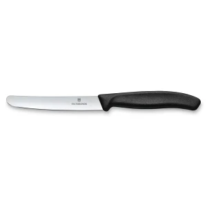 Victorinox - swiss classic - nóż do warzyw i owoców - 11 cm - gładkie ostrze - czarny Victorinox - swiss classic - nóż do warzyw i owoców - 11 cm - gładkie ostrze - czarny
