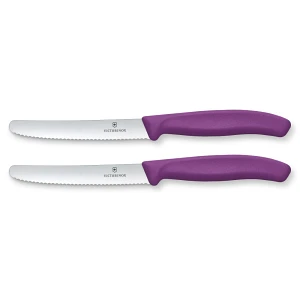 VICTORINOX - Swiss Classic - Zestaw noży do warzyw i owoców - Ząbkowane ostrze - 11 cm - 2 sztuki - VICTORINOX - Swiss Classic - Zestaw noży do warzyw i owoców - Ząbkowane ostrze - 11 cm - 2 sztuki -